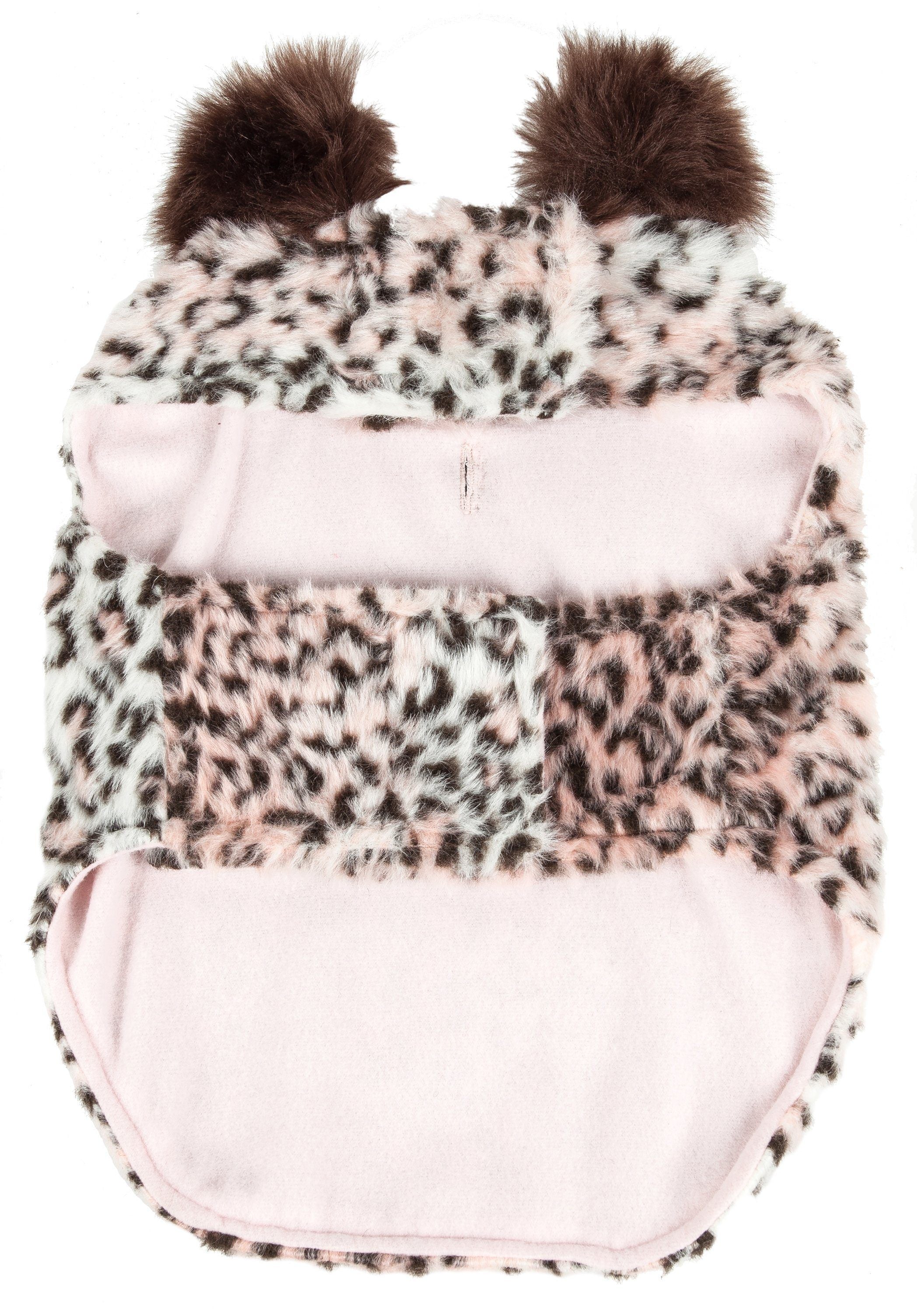 Pet Life ® Luxe 'Furracious' Cheetah Patterned Mink Designer Fashion Fur Dog Coat