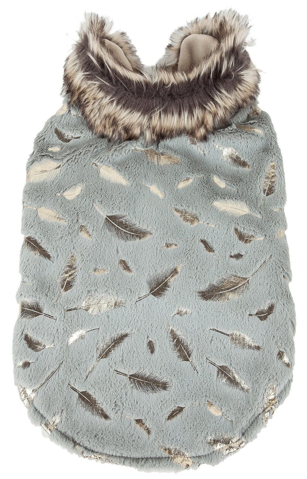 Pet Life ® Luxe 'Gold-Wagger' Gold-Leaf Fashion Designer Fur Dog Coat