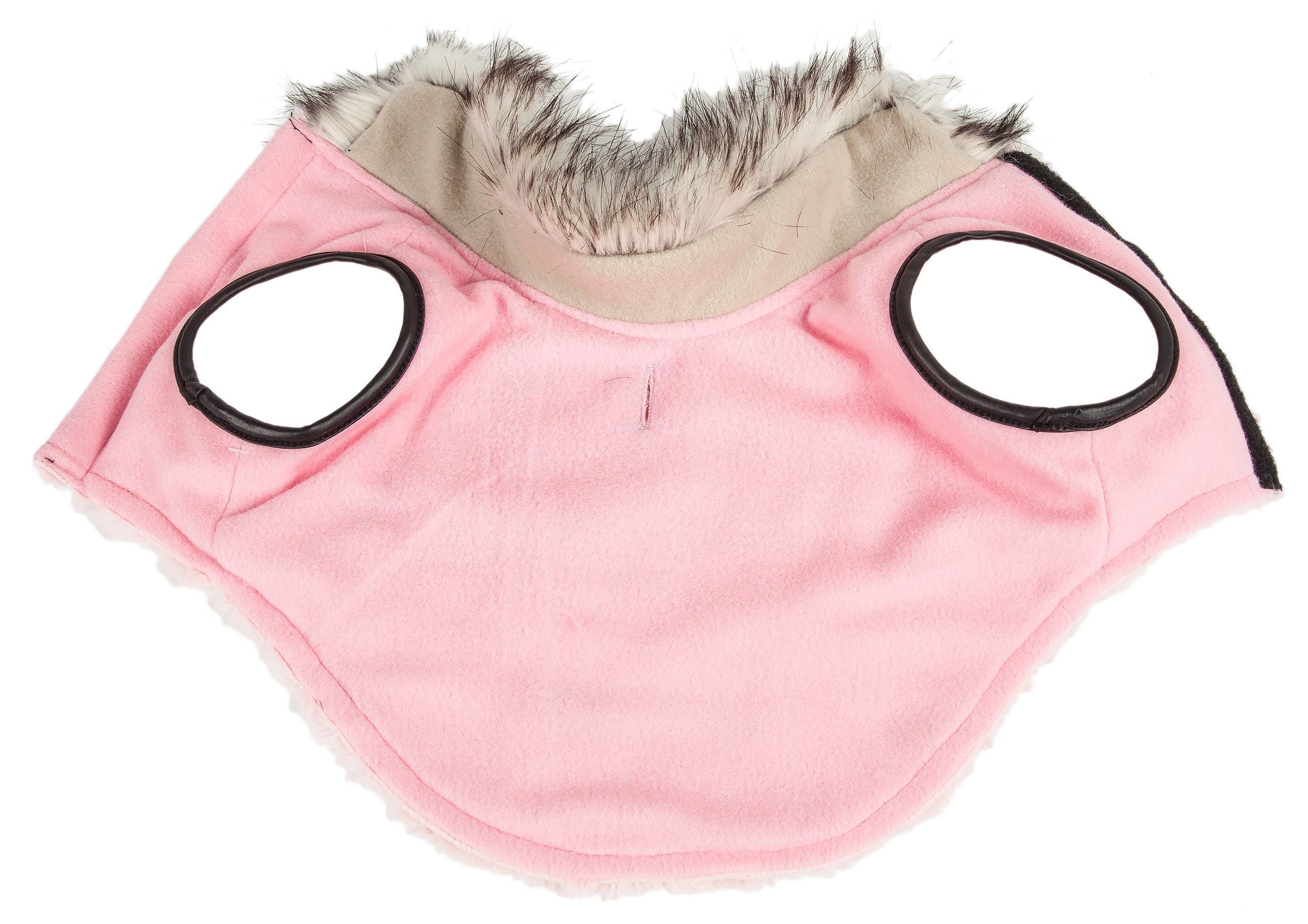 Pet Life ®  Luxe 'Pinkachew' Charming Fashion Mink Fur Dog Coat