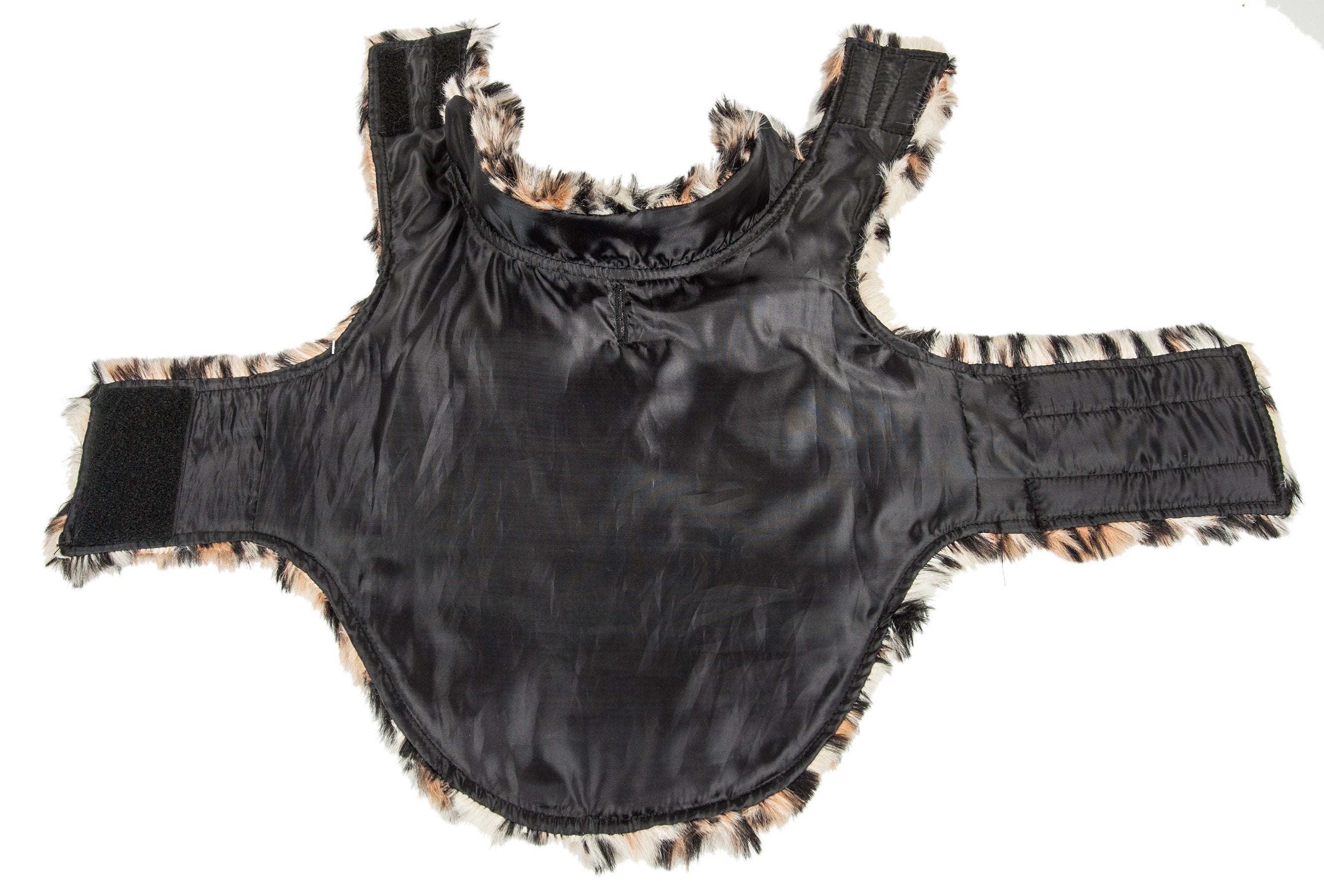 Pet Life ®  Luxe 'Poocheetah' Cheetah-Spotted Designer Mink Fur Dog Coat