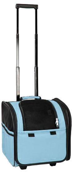 Pet Life ® 'Pawdon Me '  Wheeled Airline Approved Travel Collapsible Pet Dog Carrier