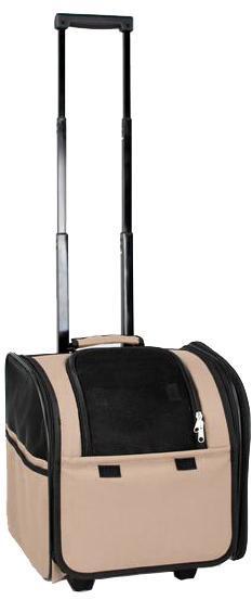 Pet Life ® 'Pawdon Me '  Wheeled Airline Approved Travel Collapsible Pet Dog Carrier