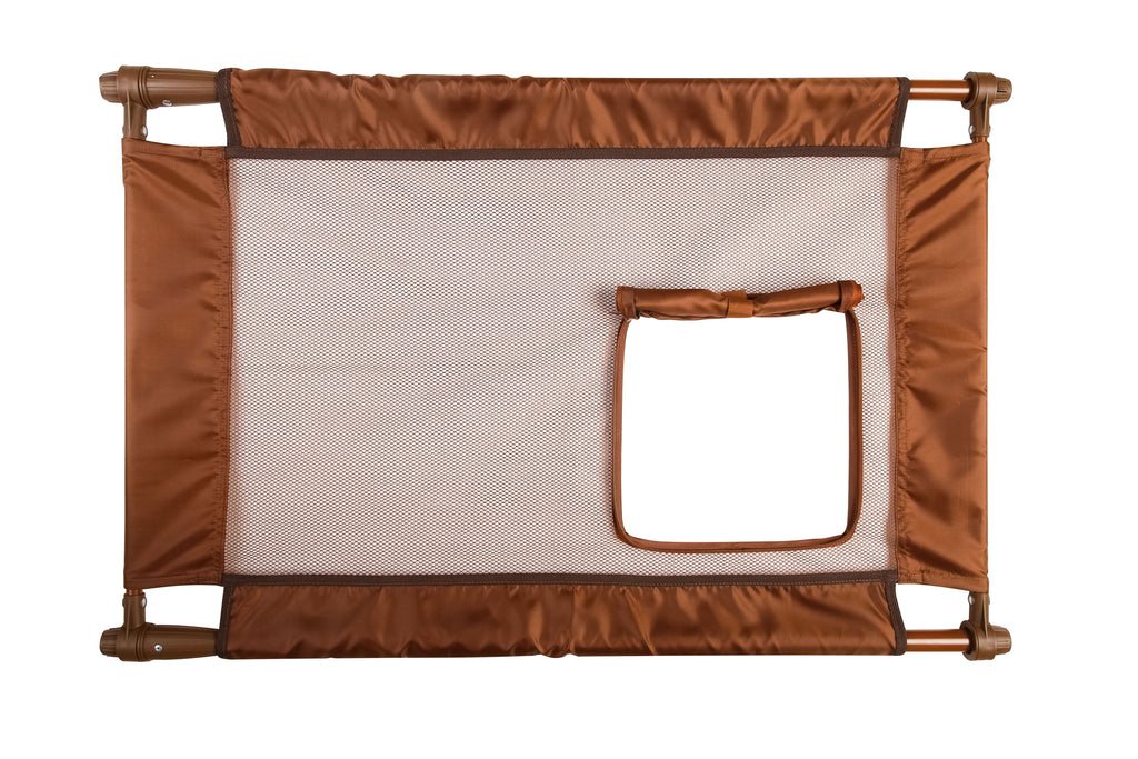 Pet Life ® 'Porta Gate' Anti-Drilling Nylon Mesh Collapsible Folding Travel Safety Pet Cat Dog Gate w/ Zippered Entrance
