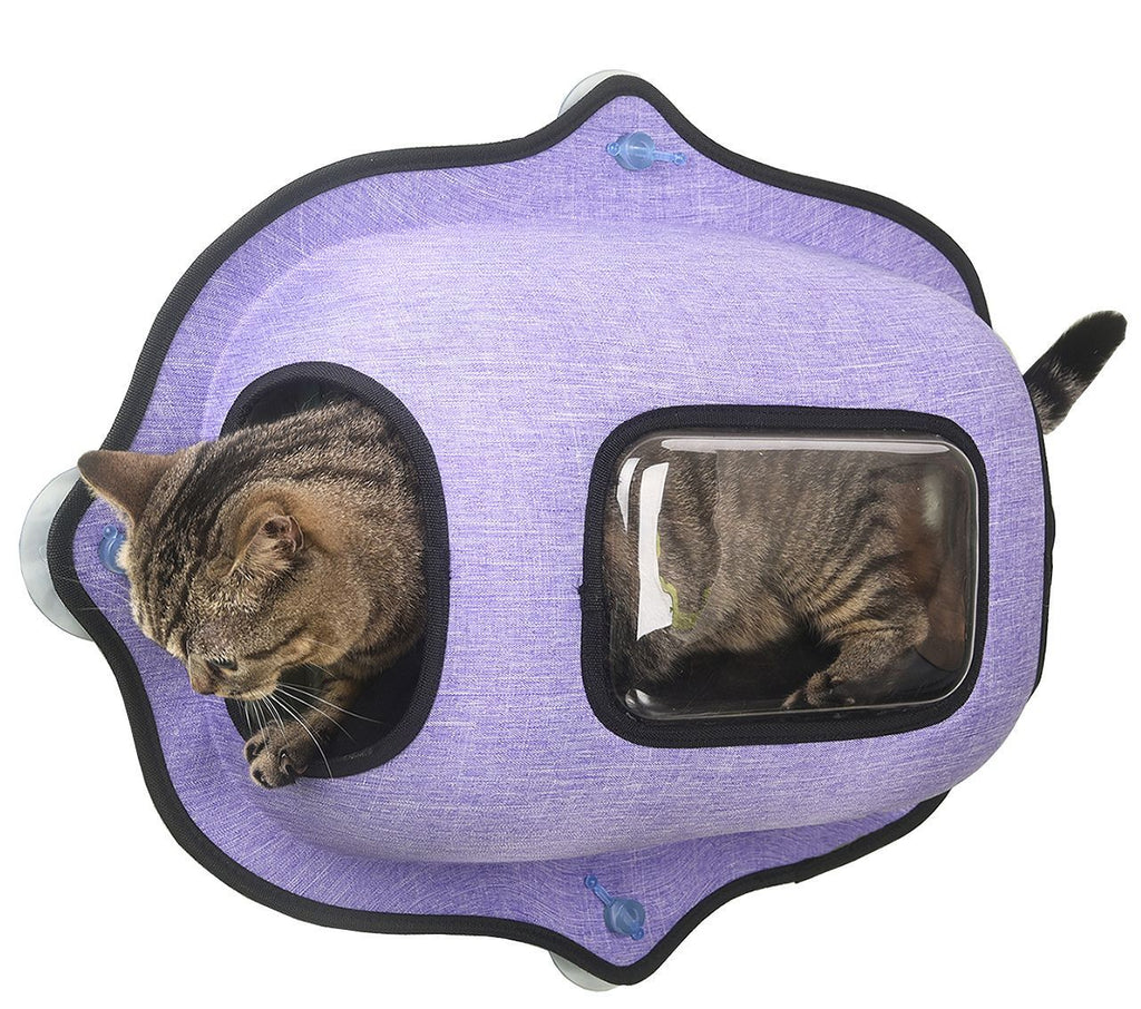 Pet Life ® 'Purr-view' See-through Suction Cup Kitty Cat Lounger and Bed