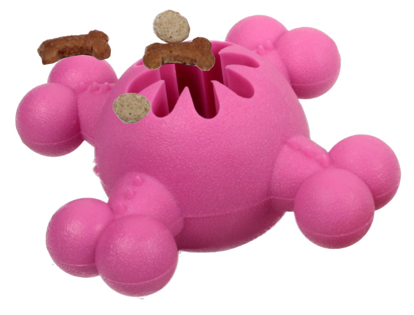 Pet Life ® 'Quadra-Bone' TPR Treat Dispensing Durable Dog Toy