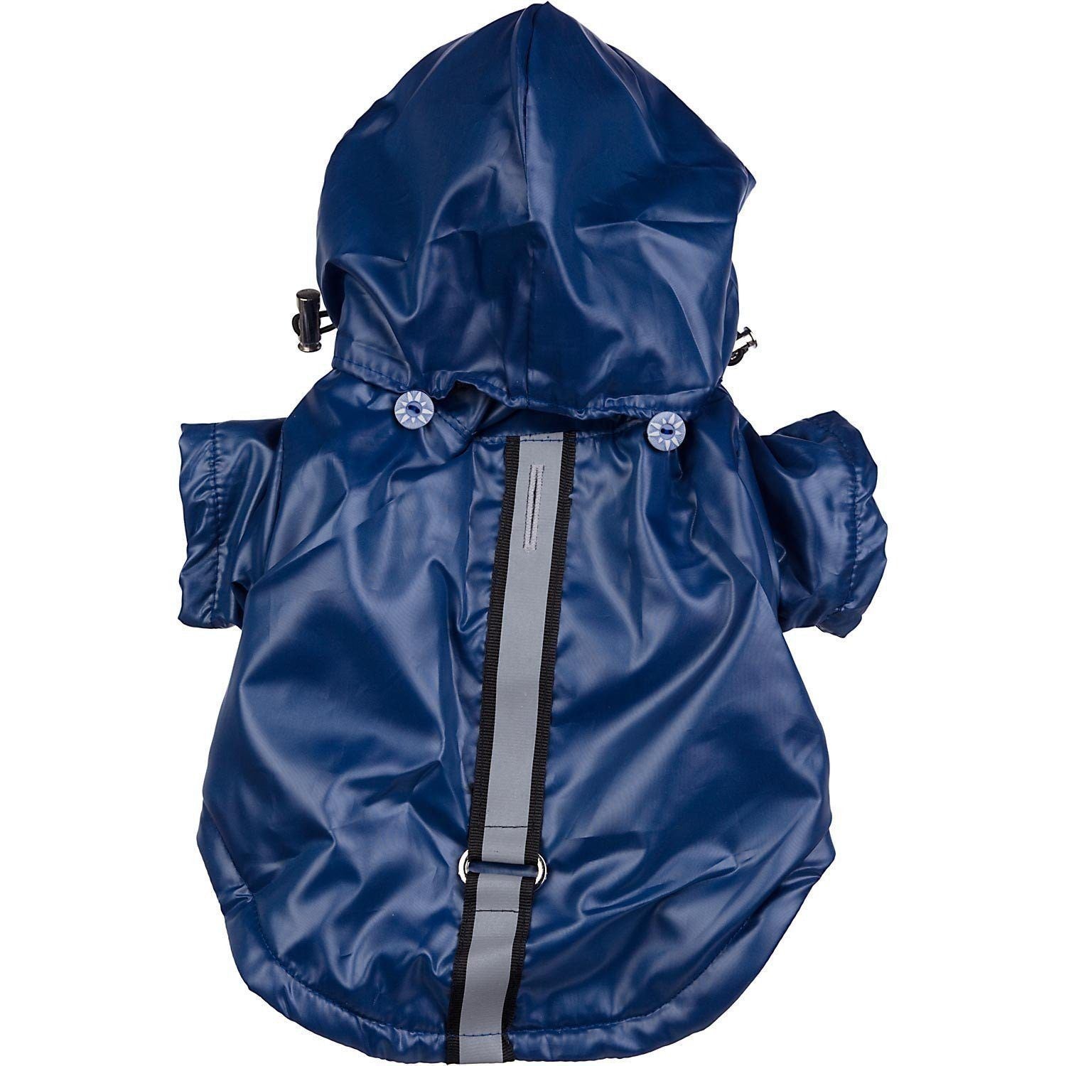 Pet Life ® 'Reflecta-Sport' Multi-Adjustable Reflective Weather-Proof Dog Raincoat w/ Removable Hood