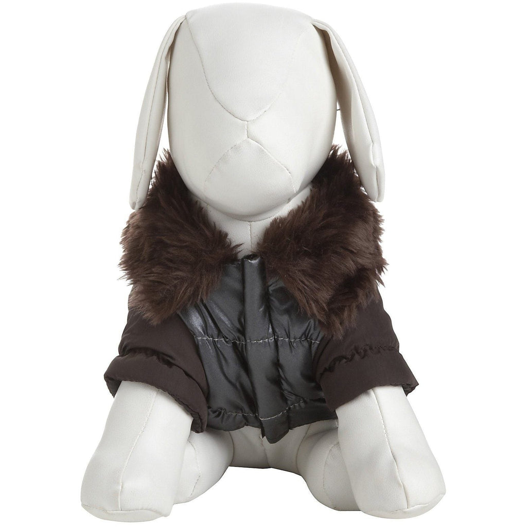 Pet Life ® Track-Collared' Metallic Ultra Fur 3M Insulated Pet Dog Jacket