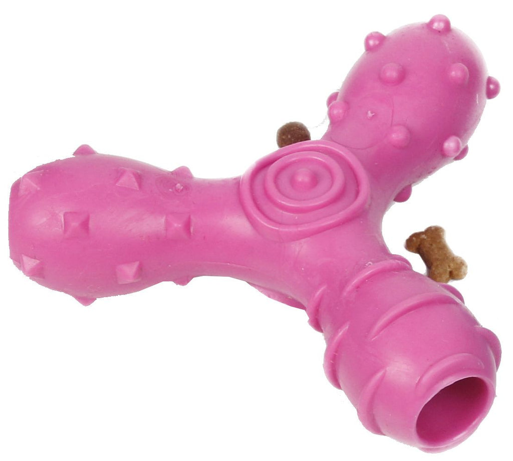 Pet Life ® 'Tri-Chew' Treat Dispensing and Chewing Interactive TPR Dog Toy