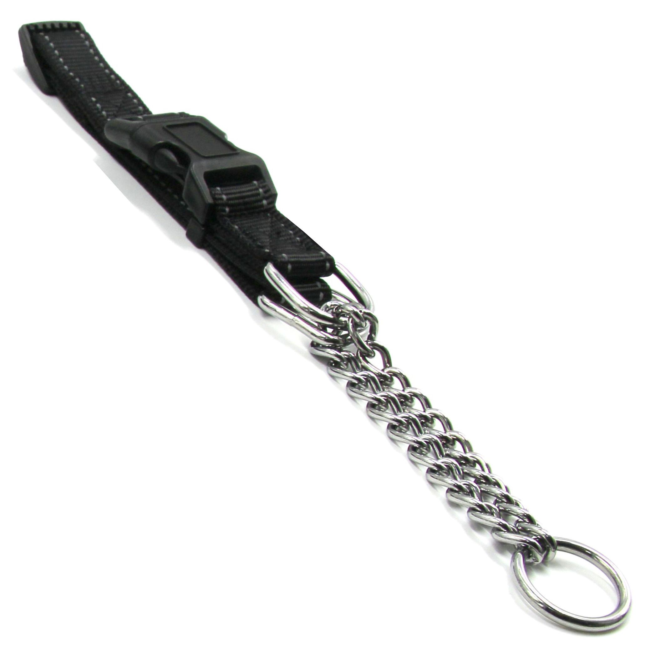 Pet Life ® 'Tutor-Sheild' Martingale Safety and Training Chain Dog Collar