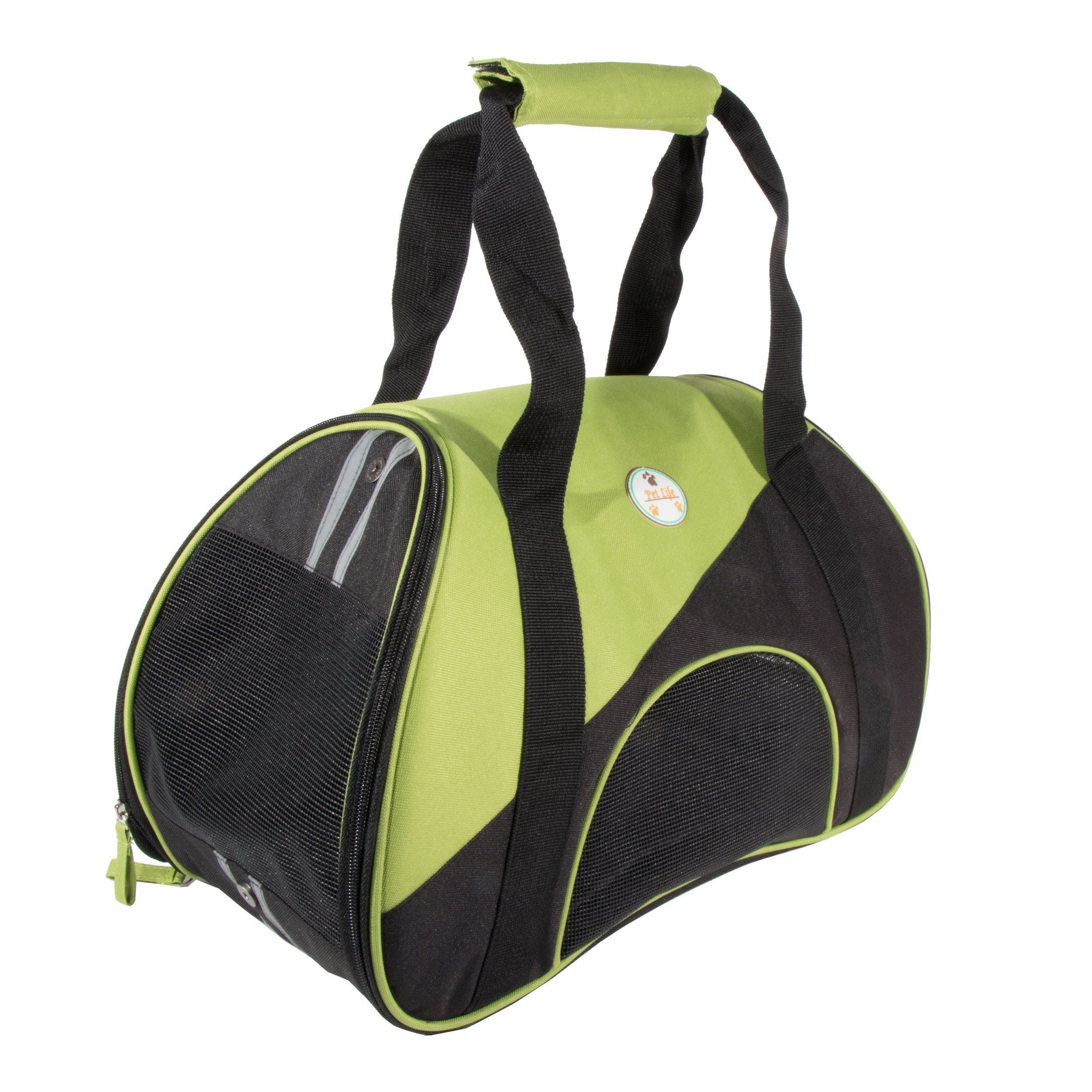 Pet Life ® 'Zip-N-Go' Airline Approved Contoured Fashion Designer Pet Dog Carrier