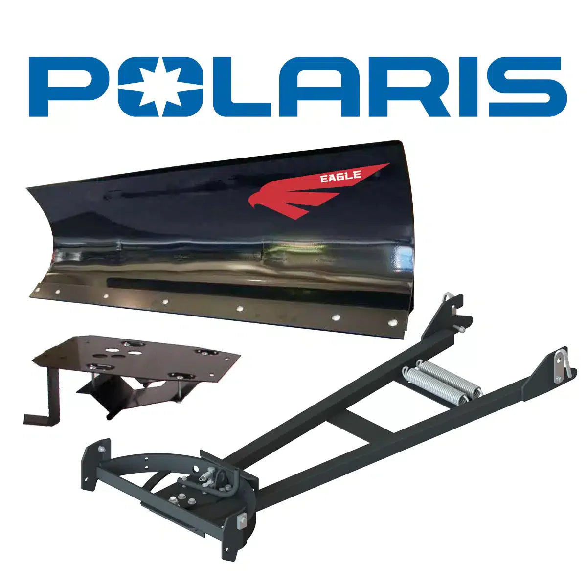 Eagle Snow Plow 60″ ATV Steel Mid-Mount Complete Plow System for 500-800 Polaris (Sportsman/Magnum/Touring/X2) (1992-2014)