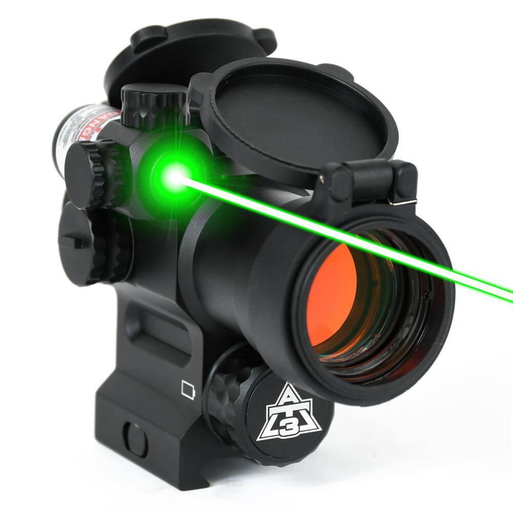 AT3 LEOS Red Dot Sight with Integrated Laser and Riser