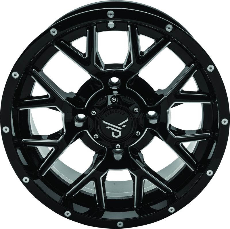 QuadBoss, QuadBoss Barbwire 14x7 Aluminum Wheel with 5+2 Offset for Powersports Vehicles (Part #608573)