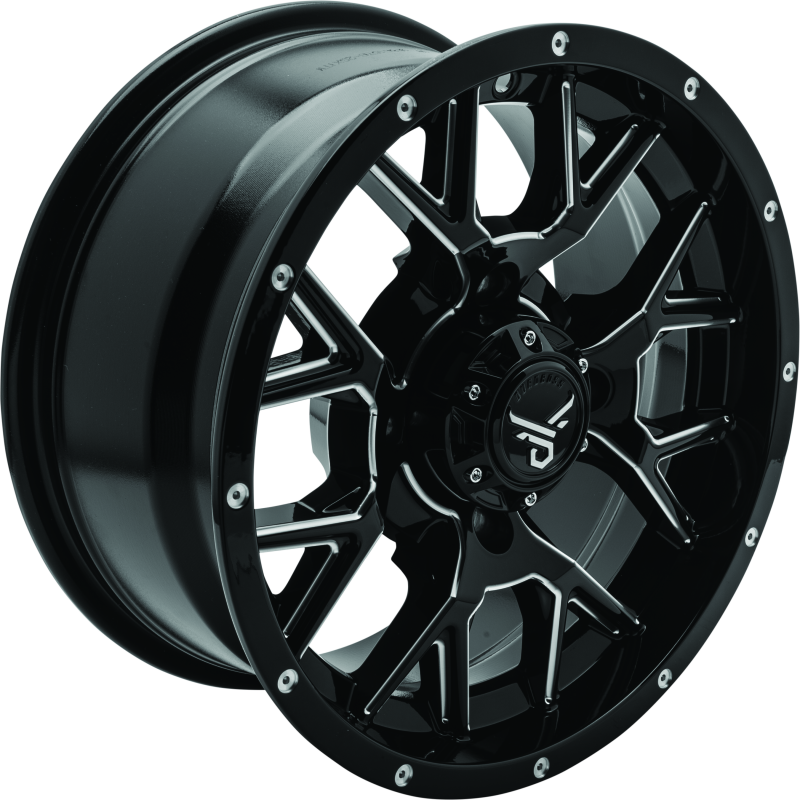 QuadBoss, QuadBoss Barbwire 14x7 Aluminum Wheel with 5+2 Offset for Powersports Vehicles (Part #608573)