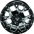 QuadBoss, QuadBoss Barbwire 15x7 Aluminum Wheel with Machined Finish – Part Number 608578