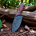 Damascus Steel Skinning Knife – 8" Rosewood Handle