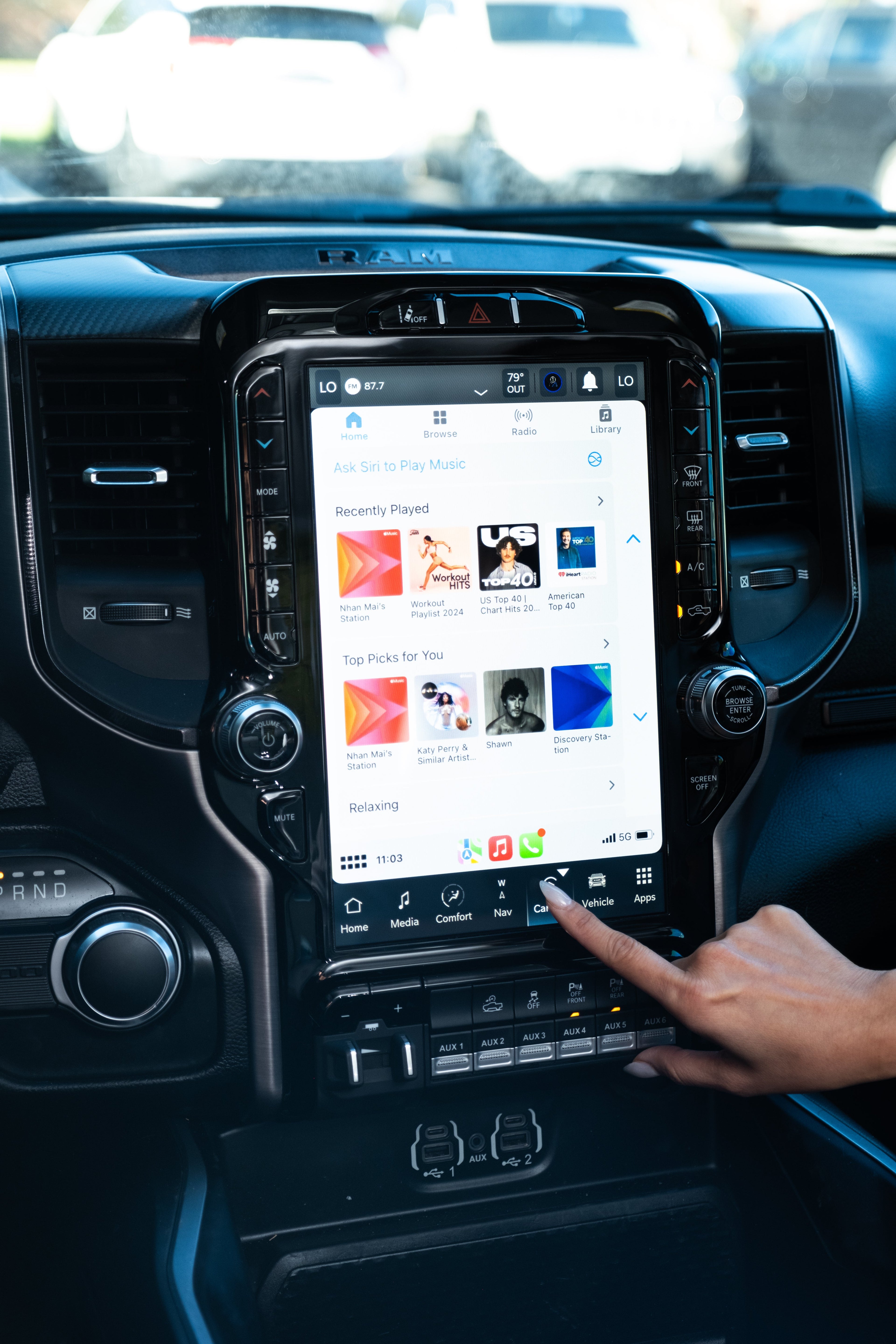 2019–2021 Ram 2500/3500 Uconnect 5 12-Inch Screen Upgrade Kit UBQ – Wireless Apple CarPlay & Android Auto