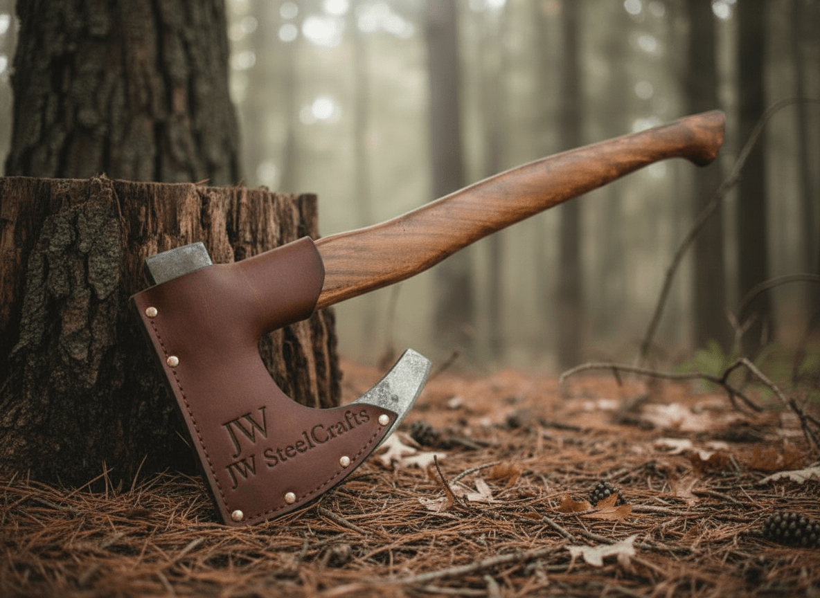Real Forged Viking Combat Tomahawk bearded axe hatchet With Rose Wood Handle