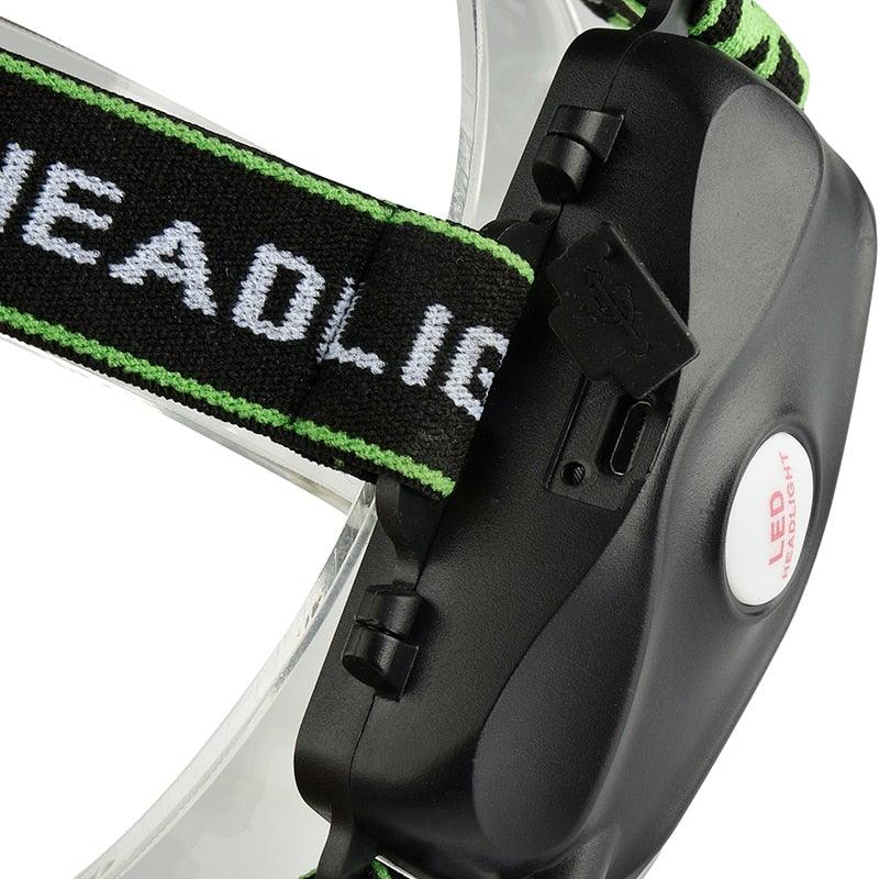 Rechargeable Adjustable 10000LM Led Headlamp Micro USB Charger Flashlight Head Lamp Portable Light Torch Flashlight For Night Work Camping Hiking  Walking
