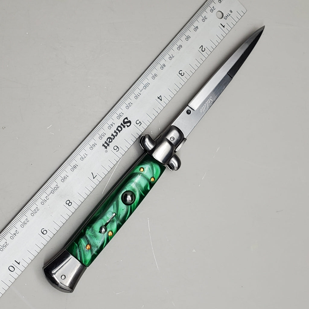 ZA@ ARMED FORCE TACTICAL Hand Crafted OTF Pocket Knife 9"Knife4"Blade Green ST-7MGN
