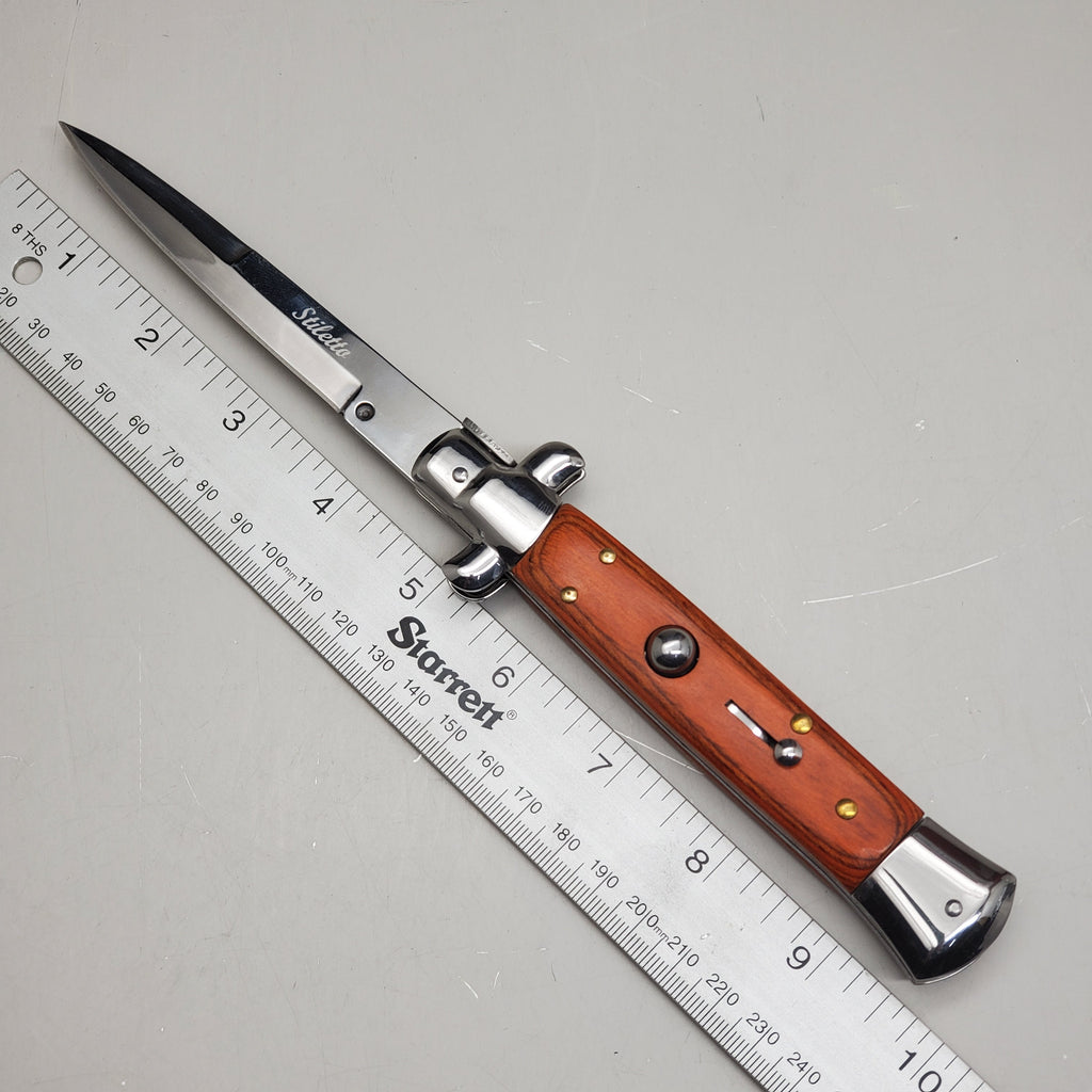 ZA@ ARMED FORCE TACTICAL Hand Crafted OTF Pocket Knife 9" Knife 4"Blade White ST-7IV