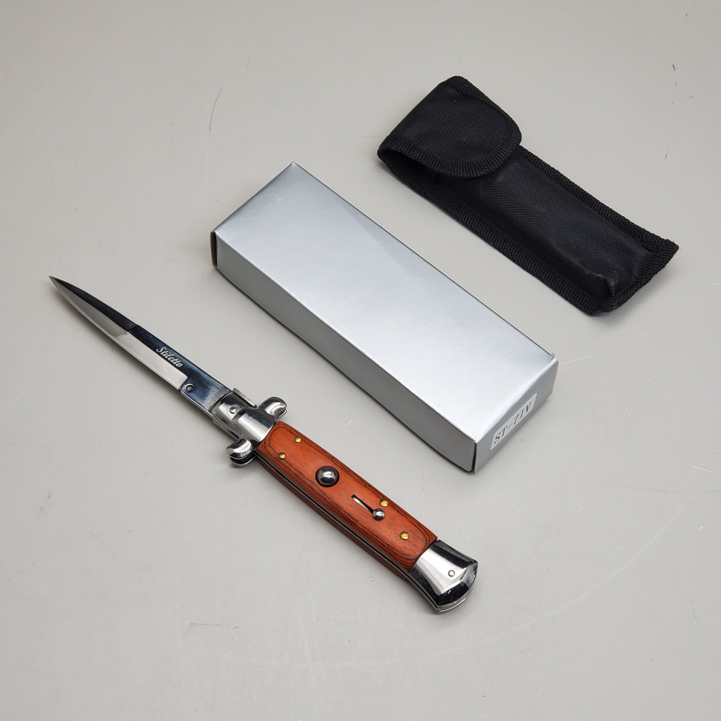 ZA@ ARMED FORCE TACTICAL Hand Crafted OTF Pocket Knife 9" Knife 4"Blade White ST-7IV