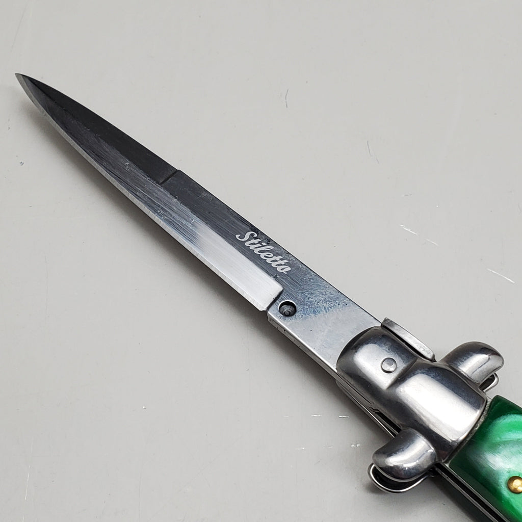 ZA@ ARMED FORCE TACTICAL Hand Crafted OTF Pocket Knife 9"Knife4"Blade Green ST-7MGN