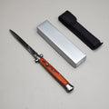 ZA@ ARMED FORCE TACTICAL Hand Crafted OTF Pocket Knife Blade 6" Knife 13" Red/Wood ST-9WD