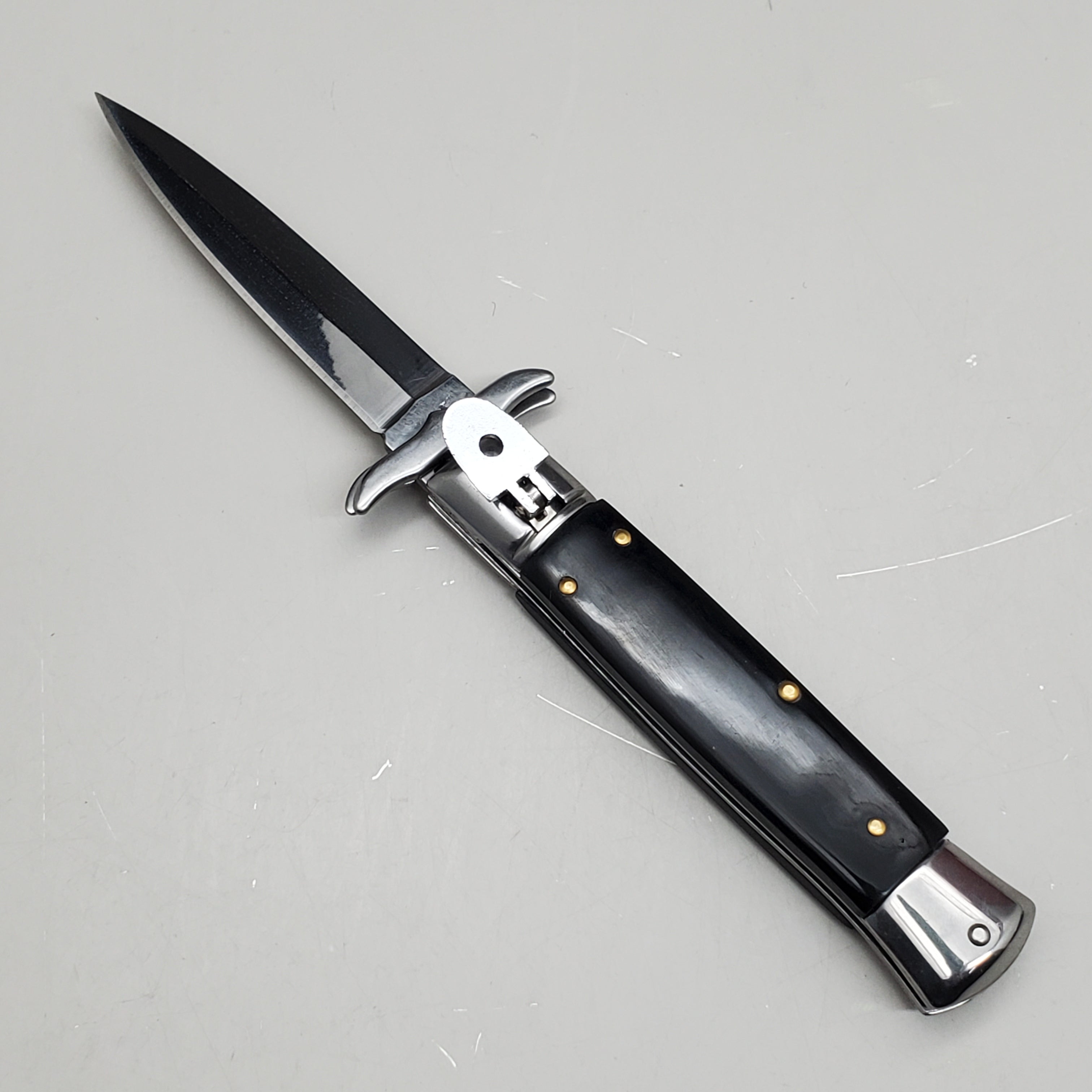 ZA@ ARMED FORCE TACTICAL 8” Handcrafted OTF Pocket Knife – Black ST-11BP