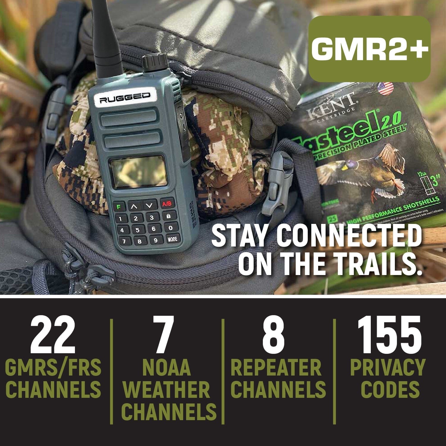 Rugged Radios 2 PACK - Rugged GMR2 PLUS GMRS and FRS Two Way Handheld Radios
