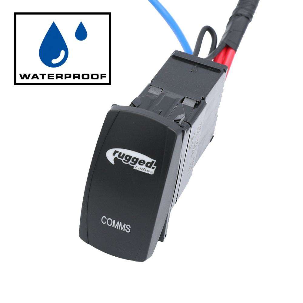 Rugged Radios Rocker Power Switch for Waterproof Mobile Radios and Rugged Intercoms