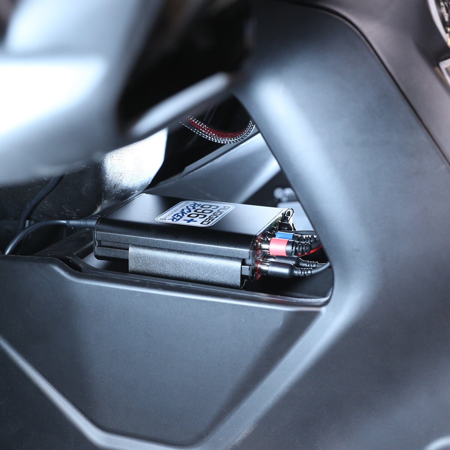 Rugged Radios Can-Am Maverick R Complete Communication Kit with Rocker Switch Bluetooth Intercom and 2-Way Radio