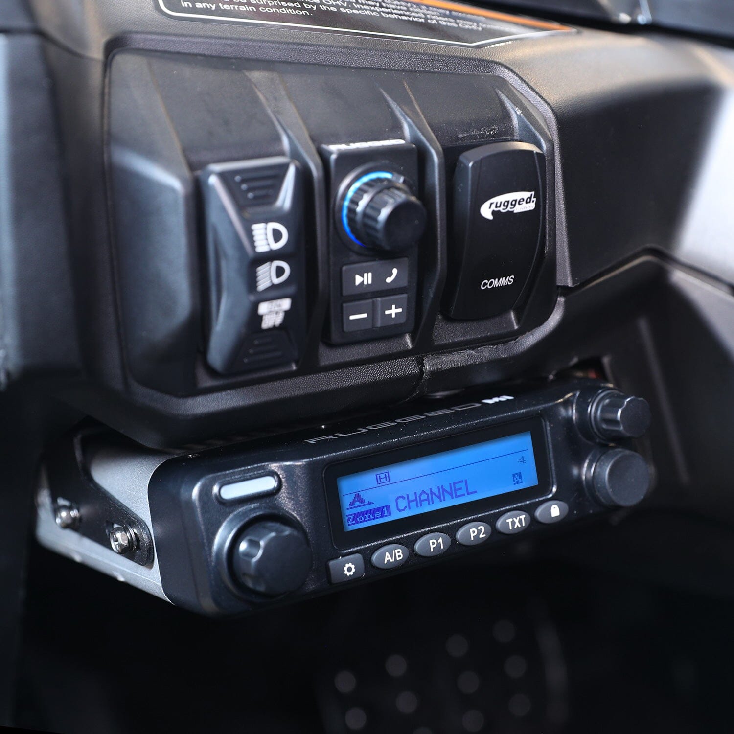 Rugged Radios Can-Am Maverick R Remote Head Mount Kit