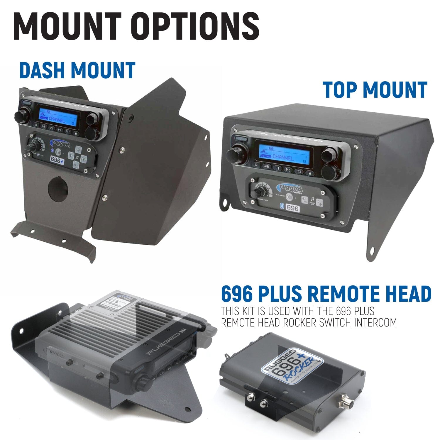 Rugged Radios Can-Am Maverick X3 Complete Communication Kit with Bluetooth Intercom and 2-Way Radio