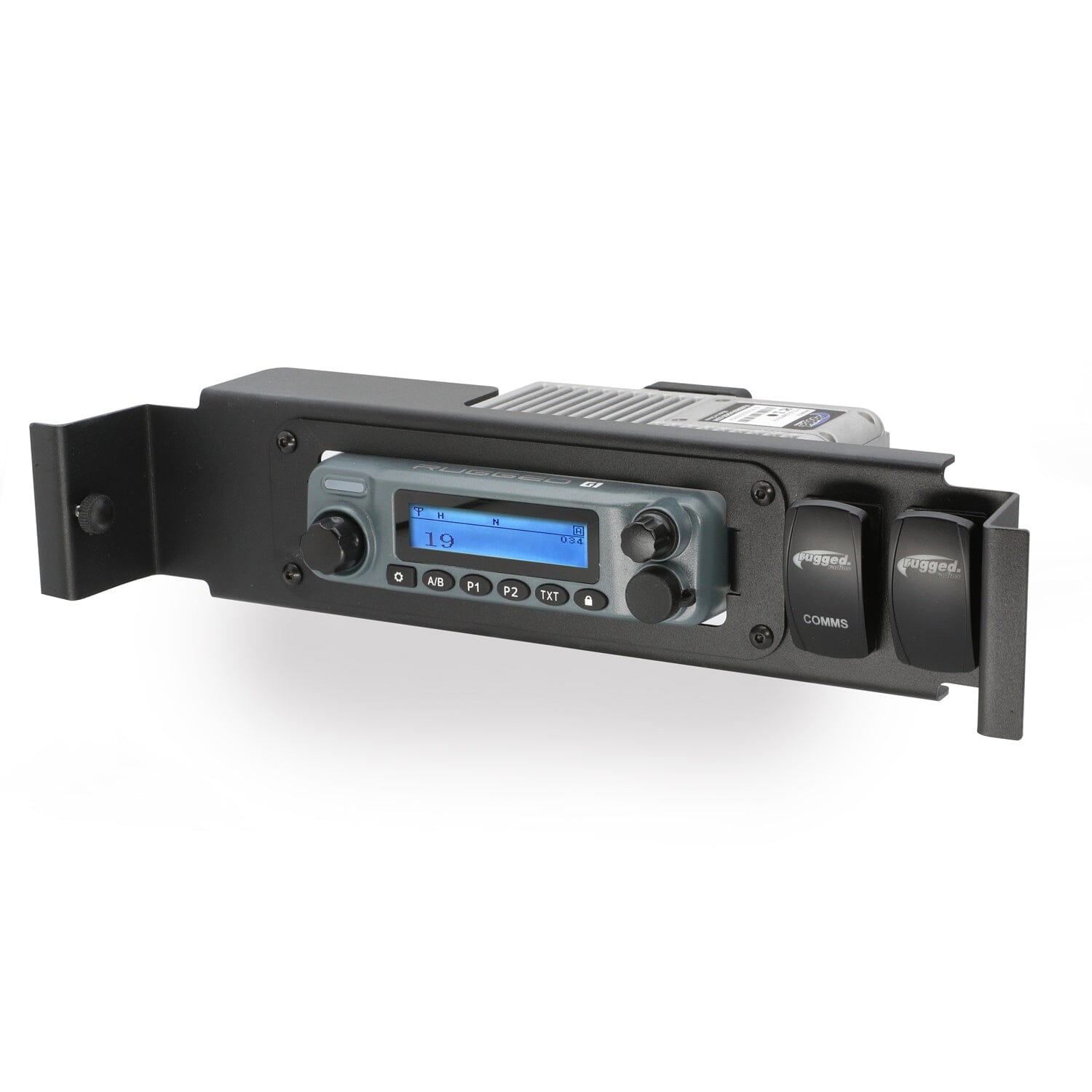 Rugged Radios Center Console Radio Mount for Ford, Chevy, GMC, and Ram TRX Trucks