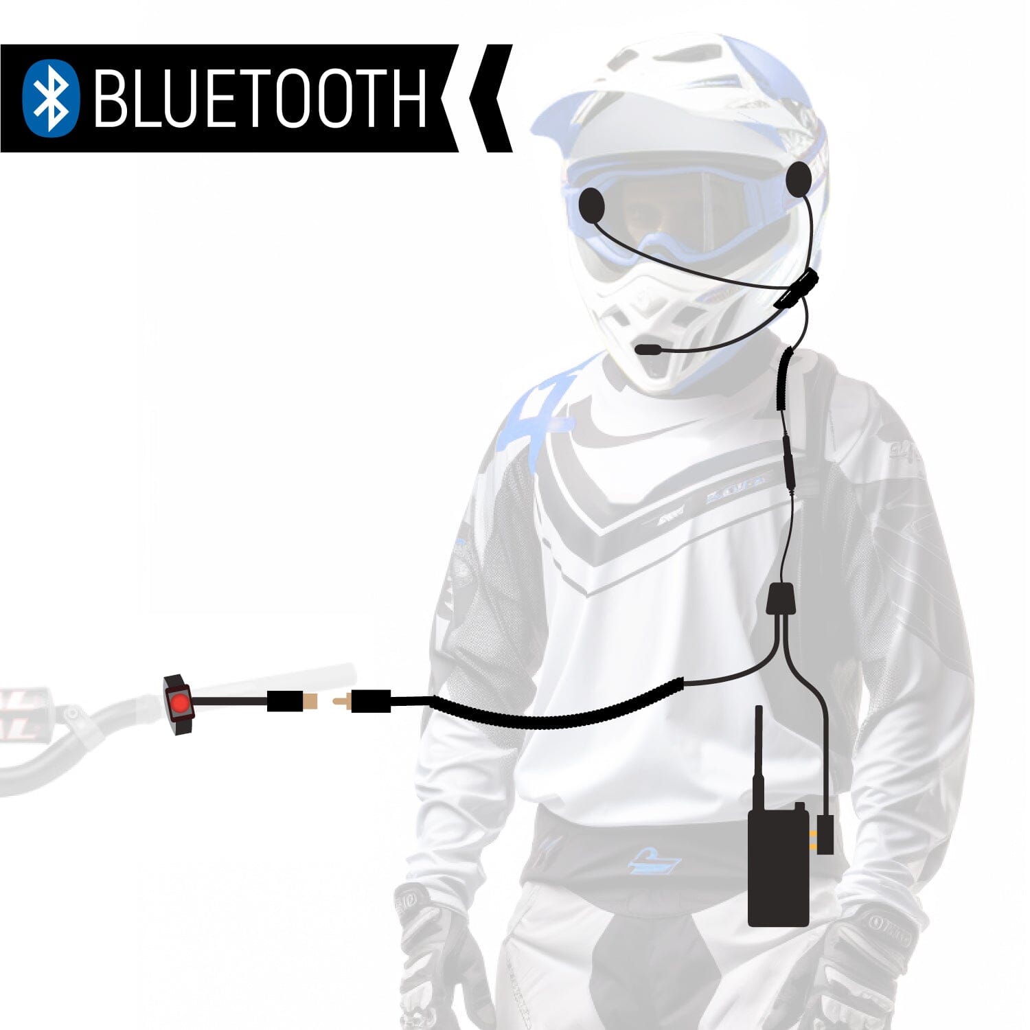 Rugged Radios CONNECT BT2 Bluetooth Moto Kit with GMRS Radio