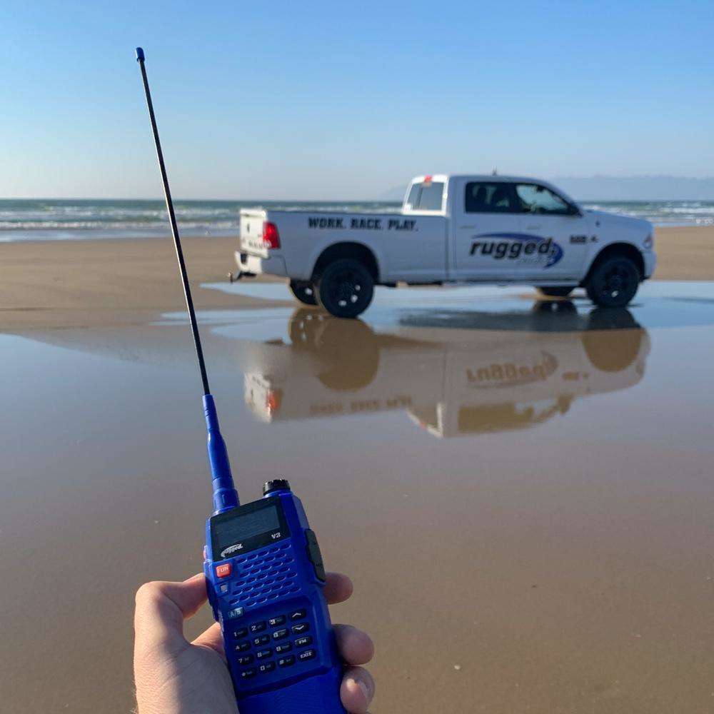 Rugged Radios BUNDLE - Long Range Upgrade for Rugged V3 , RH5R Handheld Radios - Long Range Antenna and XL Battery