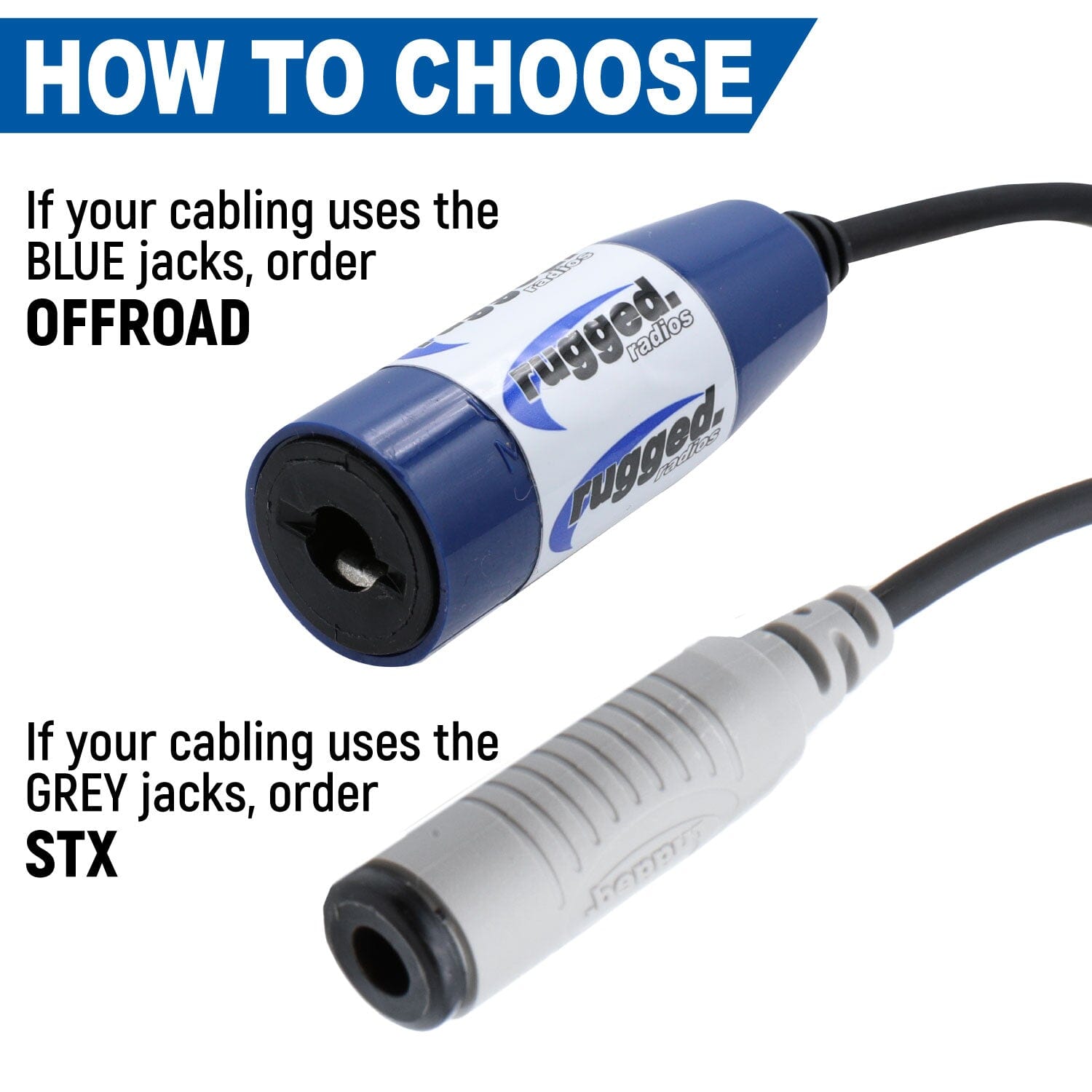 Rugged Radios Dual Headset / Helmet Jack Flush Mount