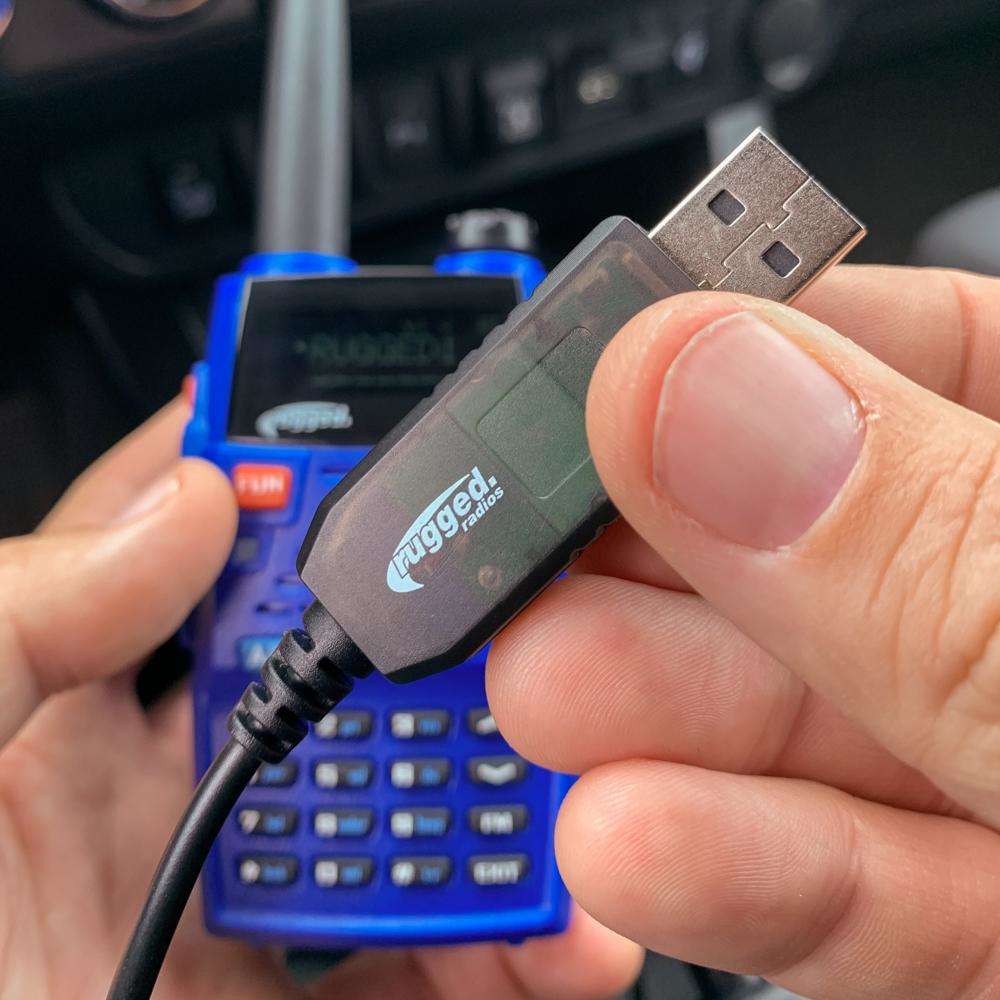 Rugged Radios GO FURTHER BUNDLE - for V3 and RH5R Handheld Radios - Long Range Antenna , XL Battery , and USB Charging Cable
