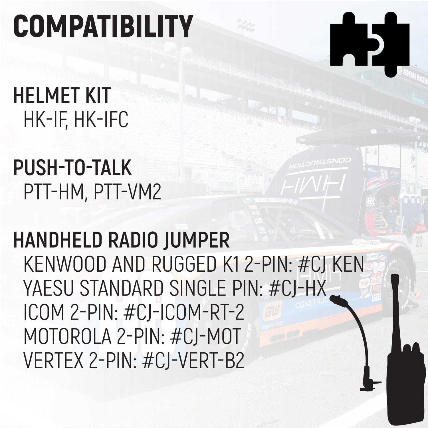 Rugged Radios IMSA 4-Conductor 4C Circle Track Road Race Car Harness