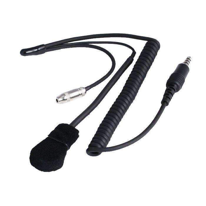 Rugged Radios IMSA 4C Wired Helmet Kit with Mic, 3.5mm Ear Bud Jack, and Coil Cord