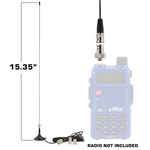 Rugged Radios Magnetic Mount Dual Band Antenna for Rugged Handheld Radios R1, RDH-X, V3, RDH-16, RH-5R