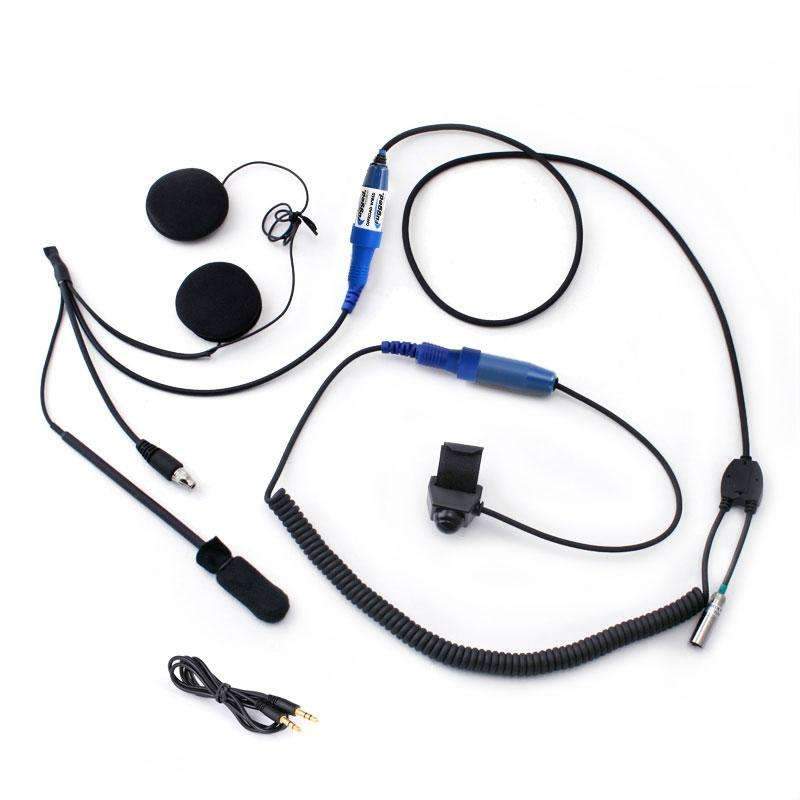 Rugged Radios RACE SERIES Complete Motorcycle Communication Kit with OFFROAD Cables