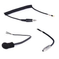 Rugged Radios Peltor Coil Cord Helmet Kit with Flex Boom Mic, 3.5mm Earbud Jack & 4C Plug