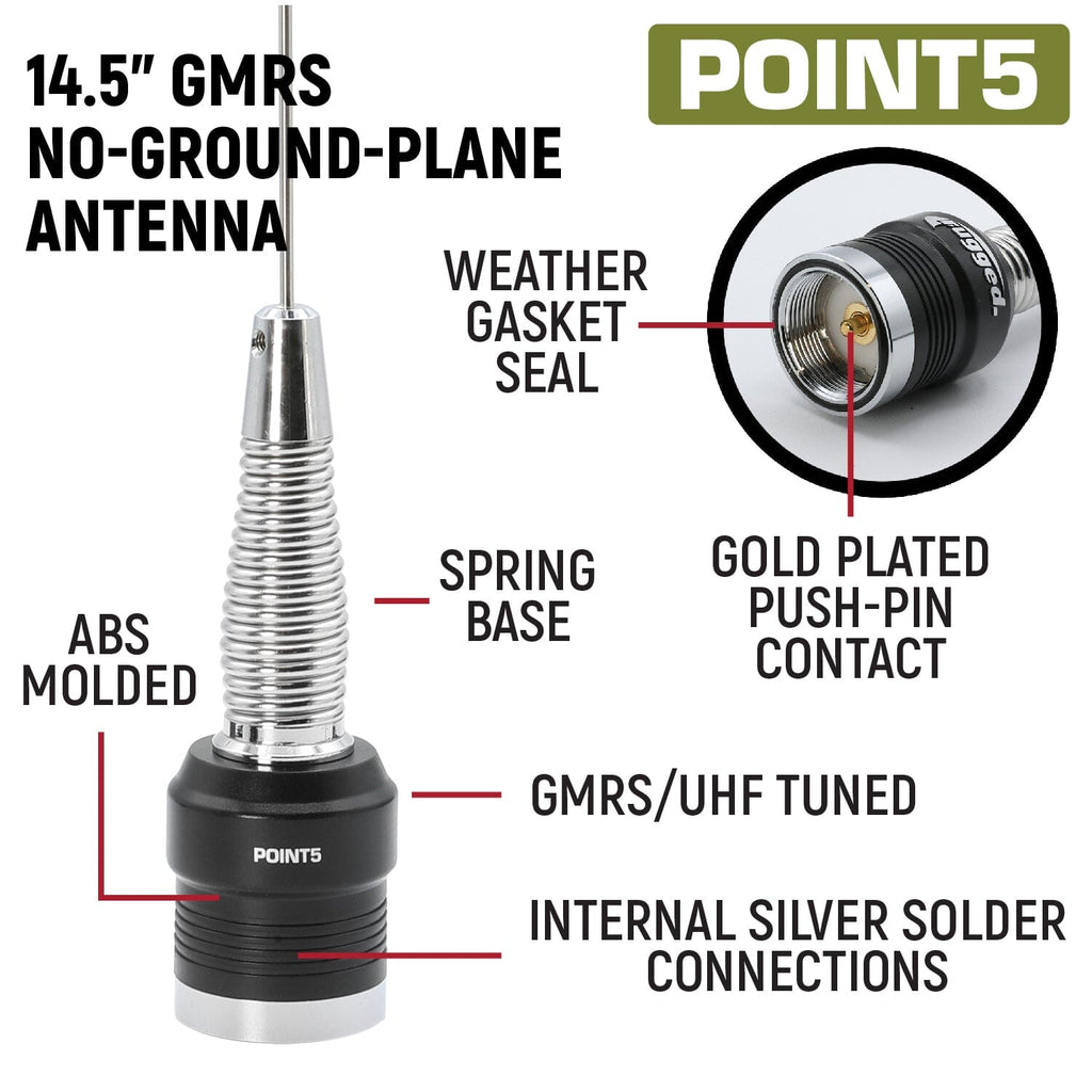 Rugged Radios Radio Kit - GMR45 High Power GMRS Band Mobile Radio with Antenna