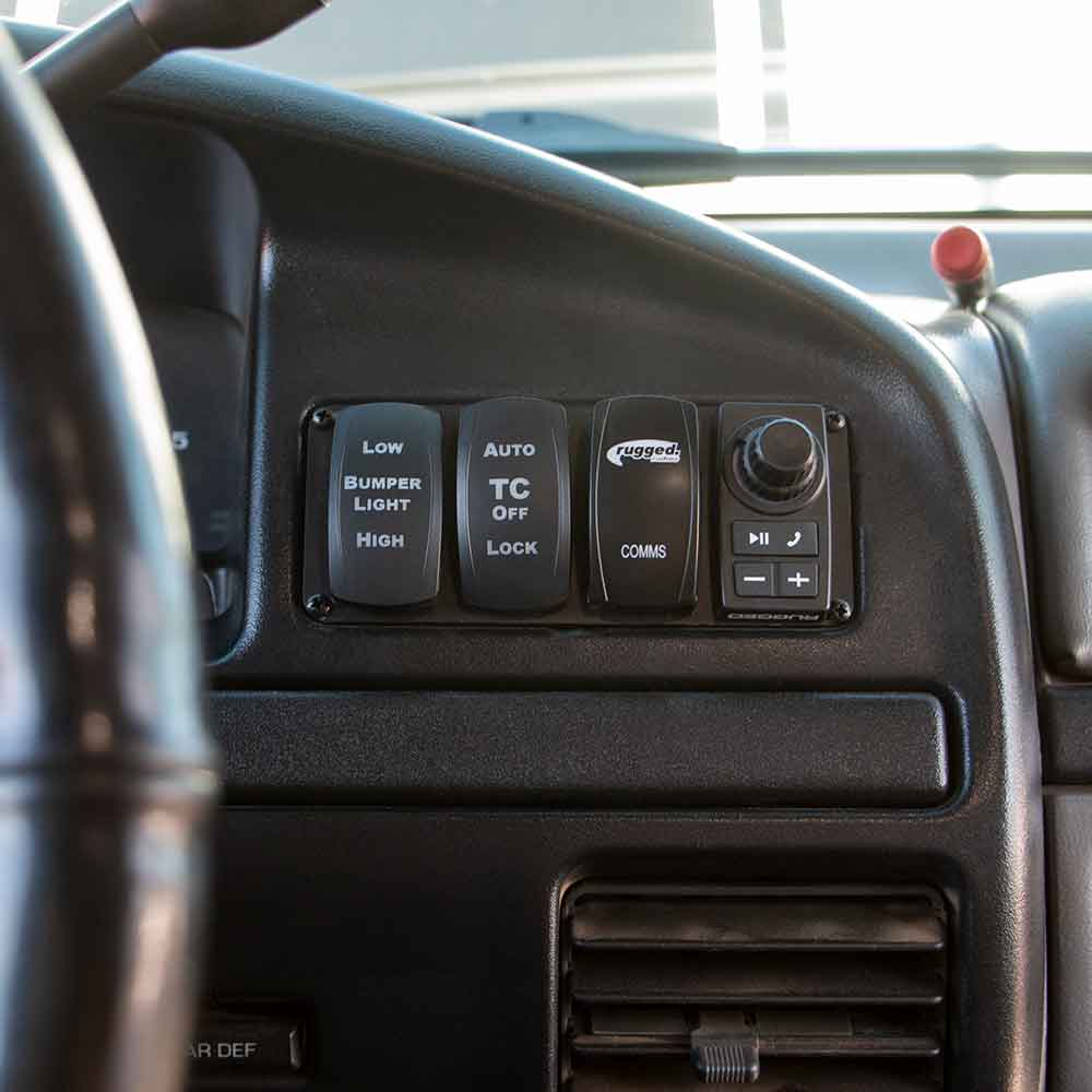 Rugged Radios Rocker Switch Panel Bezel for OBS Ford Bronco, F150, and F250 Dash