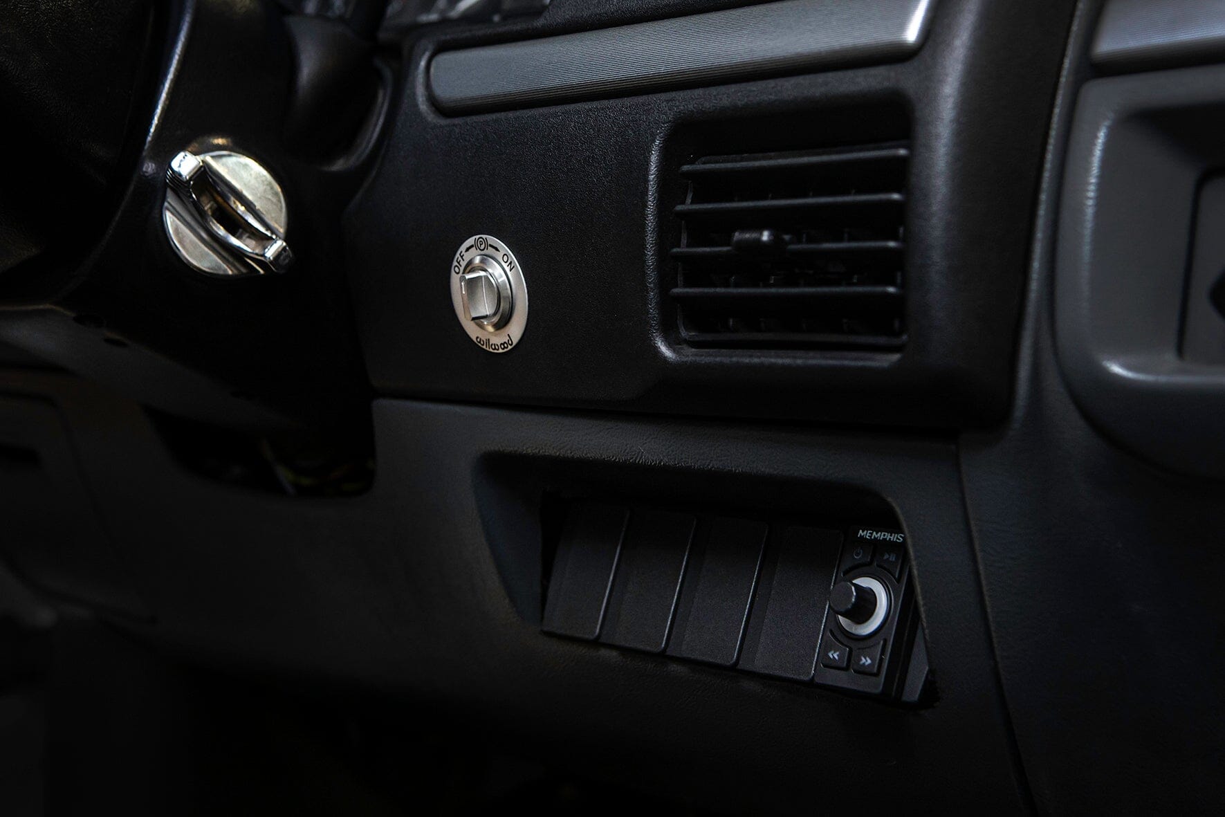 Rugged Radios Rocker Switch Panel for OBS Ford Bronco, F150, and F250 Lower Dash