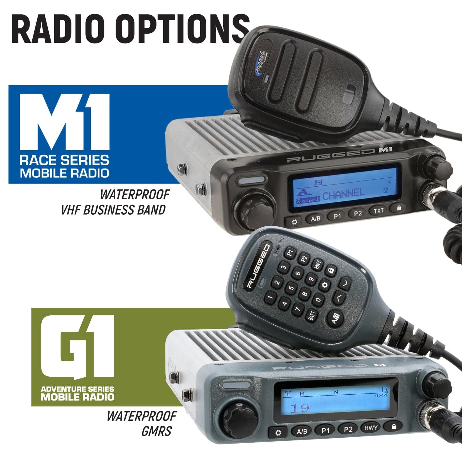 Rugged Radios STX STEREO Remote Head Complete Master Communication Kit with Intercom and 2-Way Radio