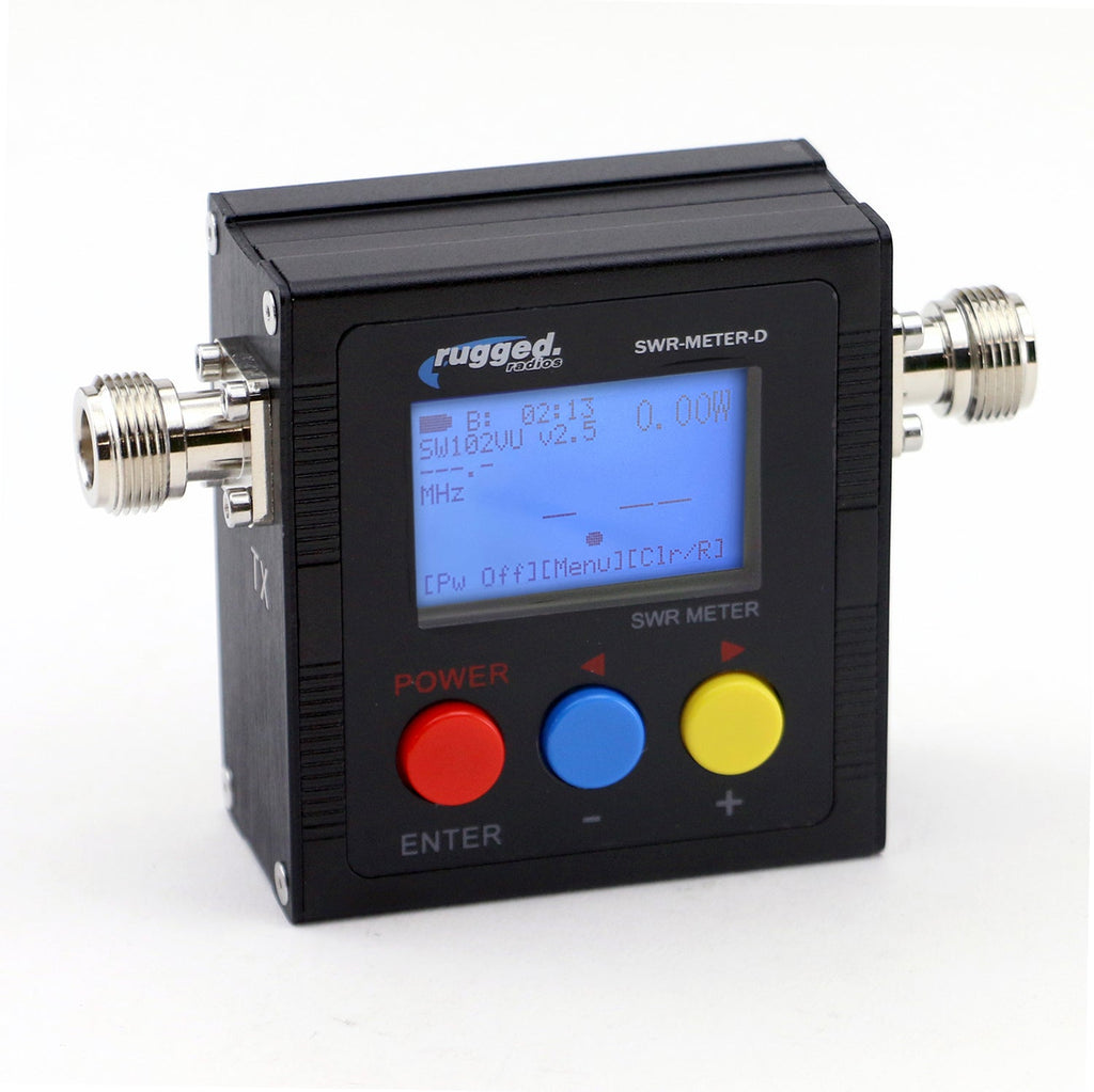 Rugged Radios SWR UHF & VHF Antenna Power Meter with Cables
