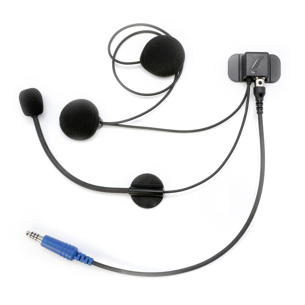 Rugged Radios UNIVERSAL Wired Helmet Kit with Alpha Audio Speakers & Mic